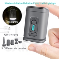 🇸🇬 SG Stock Mini Wireless Air Pump, Portable Air Pump with Camping Light, Quick Inflate Deflate for 