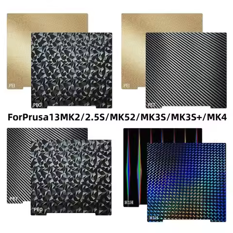 254x241mm Sheet PEI for Prusa MK3S Carbon Fiber Build Plate H1H Double Sided Spring Steel Plates for