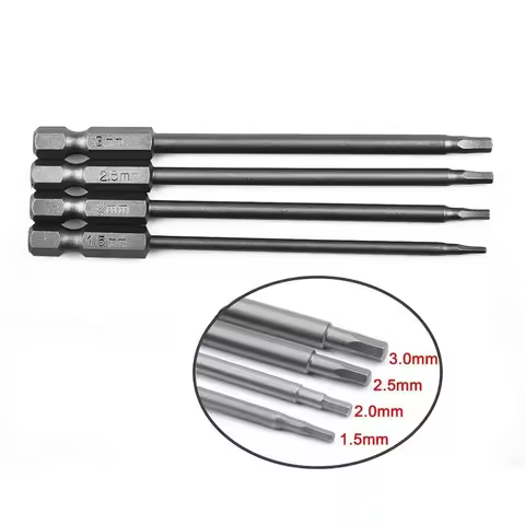 100mm Hex Screwdriver Bits 1/4 Inch Hex Shank Electric Wrench Drill Bit Magnetic Hex Key Screwdriver