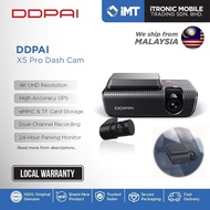 DDPAI X5 Pro Dash Cam | Front 4K UHD Resolution | Rear 1080P HD | Dual Recording | 24 Hour Parking Monitor | 5GHz Wi-Fi