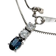 0.503ct Brazilian Alexandrite and 0.37ct Diamond Necklace in Pt850 Platinum/Pt900 Platinum, 3.9g, 45