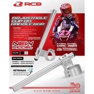 RCB HANDLE BAR ADJUSTABLE CLIP ON M8 41MM 45MM 47MM SILVER BLACK