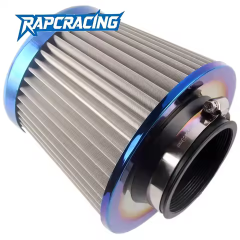 Universal Stainless Steel Auto Air Intake System High Flow Cone Cold Air Filter 60MM 65MM 70MM 75MM 