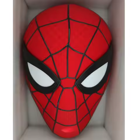 Hot Spiderman Brand New Day Adult Cosplay Mask With Magnetic Back Cover 3d Webbing Strips Resin Face