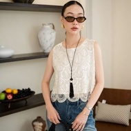Sequined Sequin-Embroidered Top