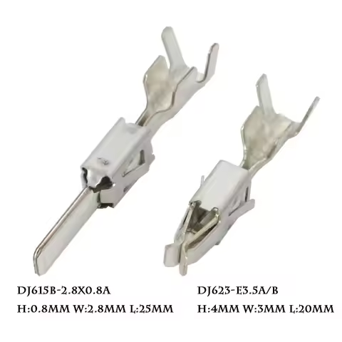 50 PCS 2.8/3.5mm Brass Tinned Electrical Car Wire Harness Connector Wiring Terminal Plug DJ623-E3.5A