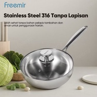 FREEMIR Stainless Steel 316 Frypan 24cm / Frypan 28cm / Stainless Steel Wok 316 A35901 A35904