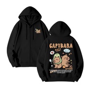 BEXLEY Capybara Zipper Hoodie Jacket M-XXL Unisex Men & Wanita