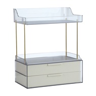 INDEX LIVING MALL ชั้นวางเครื่องสำอางพร้อมลื้นชัก รุ่นไซร่า - สีเบจ/ใสโปร่ง