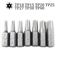 10ชิ้น/ล็อต25มม.ไขควงไขควง Torx พร้อม T10 T15 T20 T25 T27 T30 T40 1/4นิ้ว Hex Shank ไขควงไฟฟ้าดอกไขค
