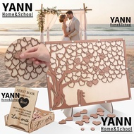 YANN Wedding Guest Book Alternative, Wooden Hearts Alternative Design Guest Book Signs, Signs For We