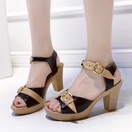 SH7 Fesyen Kasut Tumit Tinggi Kasut Wanita Sandal Baji Wedges Open-toed Sandals