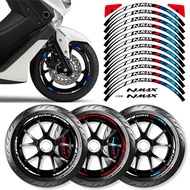 YAMAHA Nmax Reflective Motorcycle Wheel Sticker Nmax 155 Scooter Hub Stripe Decal Waterproof Decorative Decals