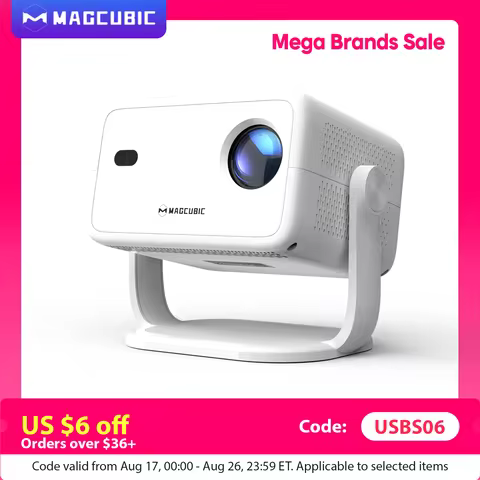 Magcubic 650ANSI L018 8K Projector Native 1080P Home Cinema Auto Focus Keystone Android 14 WiFi6 Por