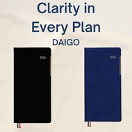 DAIGO 2026 Weekly Planner - Appointment Schedule Book, Left Page Format, Navy/Black Options, Starts 