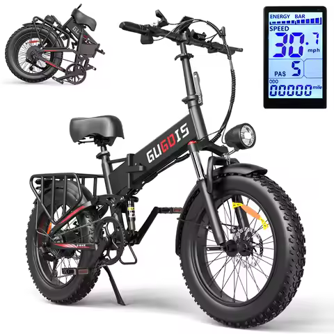 1500W Folding Electric Bike for Adults & Teens, 20"x4.0" Fat Tire, 48V 23Ah Removable Battery (TUV U