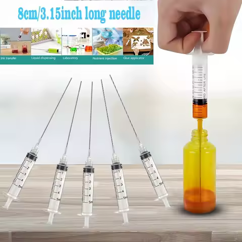 Premium Ink Syringe with Blunt Needle Tip and Luer Lock Suitable for Fountain Pen Refill