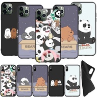 iPhone 11 Pro XR X XS Max 6 7 8 6S Plus Soft Silicone Black Cover Phone Case We Bare Bears cool