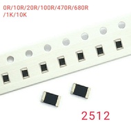 5pcs SMD Chip Resistor 2512 (0R/10R/20R/100R/470R/680R/1K/10K)