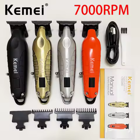 Kemei KM-2293 Original Electric Hair Clipper Rechargeable Hair Trimmer LCD Display Hairdresser Profe