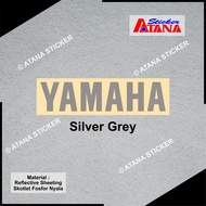 stiker cutting reflektif nyala yamaha nmax rx king fazzio motor music - silver grey panjang 65 cm