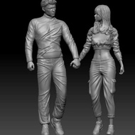 Best quality] 1/64 scale couple hype walking figure