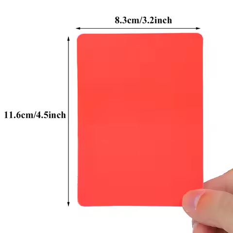 PVC Soccer Match Football Game Competitions Referee Red and Fluorescent Green Cards Red and Fluoresc