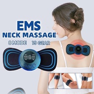 EMS Cervical Massage Stickers | Rechargeable | 15 Intensity Levels | 20-Minute Auto Timer | Portable