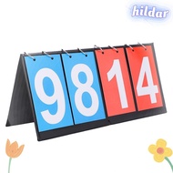 HILDAR Easy Flip Score Keeper, Portable Design 4-Digit Portable Flip Scoreboard, Game Counter 3-Digi