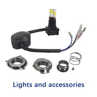 Universal Motorcycle 6LED Headlight H4 White Super Bright Waterproof Headlight For Motorcycle