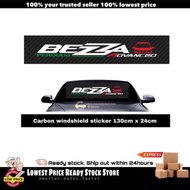 Bezza Carbon Design Windscreen Windshield Sticker - 130cm x 24cm