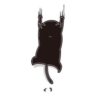 【喬依∙米亞】爬牆黑貓 貓抓板 創意萌寵 日系潮T 男女款 設計師T恤 創意T恤 短袖_DA-046