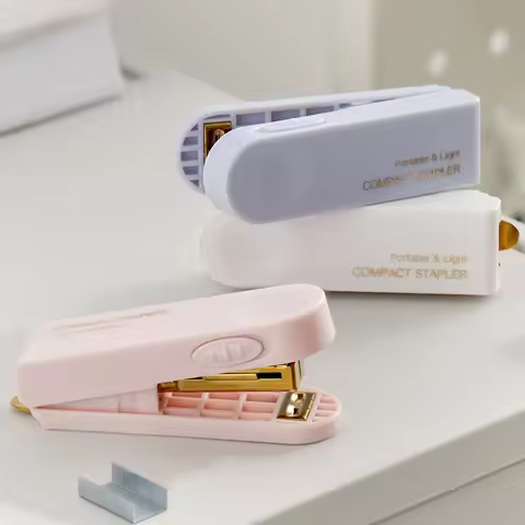 Portable Mini Stapler + Staples, Office Desktop Binding Machine, Binding Tool, Stationery