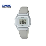 Casio Vintage LA680WEL-8 Grey Leather Band Women Watch