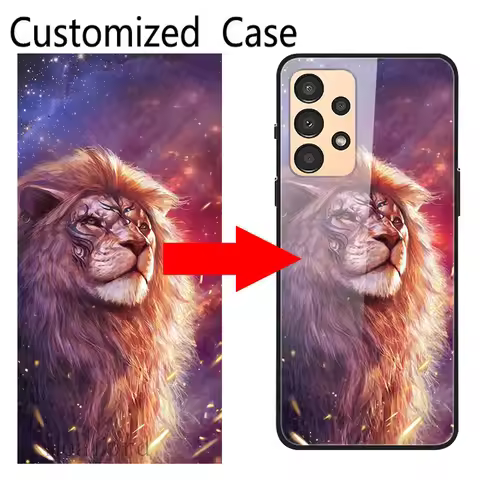 DIY Personalized Glass Case For Samsung Galaxy A6 A7 A8 Plus A9 2018 A80 A90 A22 A32 A42 A52 A72 A51