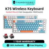 Thunderobot K75 Mechanical Keyboard Gasket Mount Tri-Mode wired 2.4G Bluetooth Wireless Keyboard 82 
