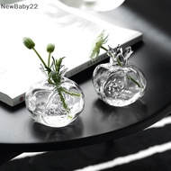 NN Pomegranate Glass Vase Home Decor Flower Vase for Fruit Cachepot Home Decoration SG