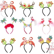 BLISS Hawaiian Party Headband, Flamingo Pineapple Party Props Hairband, Funny Headwear Coconut Tree 