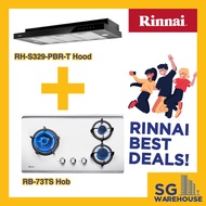 [RB-73TS Cooker Hob & RH-329-PBR-T Hood] RINNAI BEST DEAL
