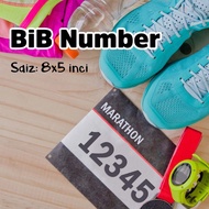 Bib Nombor Peserta Custom Print | BiB NUMBER | Bip Acara Rentas Desa | Lumba Lari Sekolah Sukan