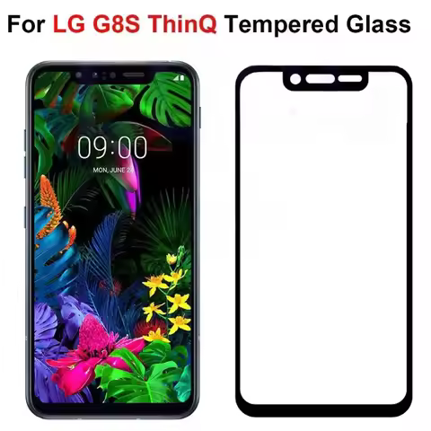 3pcs 9H Full Cover Tempered Glass For LG G8 ThinQ LG V60 ThinQ 5G Black Screen Protector Tempered Gl