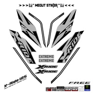 X-RIDE New 125 Graphics Sticker (3) Striping Yamaha X RIDE 125 / X RIDE 125 Motorcycle Polet Sticker