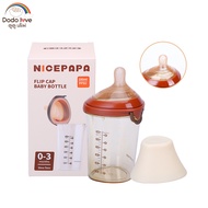 INTER KIDS ขวดนม PPSU คอกว้าง 180 มล. 240 300 มล. ขวดนมกันสำลักจุกกลม เหมาะสําหรับ 9-24 เดือน