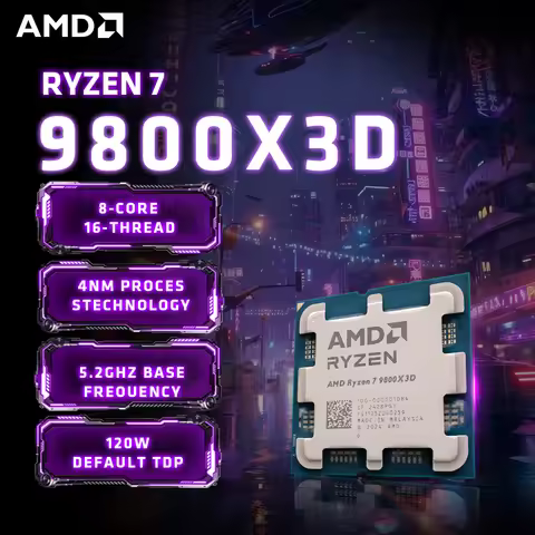 AMD Ryzen 7 9800X3D (Expected) Gaming CPU - Next Gen 8C/16T up to 5.7GHz, 104MB+ Cache (3D V-Cache)Z