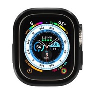 Apple Watch Ultra / Ultra 2 (49mm) Modern Hybrid 9H 鋼化玻璃鋁合金保護殼 - 午夜黑