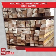 Terbagus Kayu Kaso 5X7 Super Jambi ( 1Ikat Isi 4 Batang)