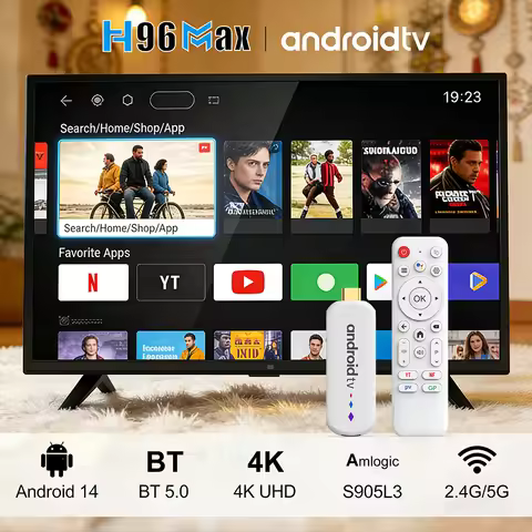 H96 MAX L3 TV Stick White Android Smart TV Box Mini Media Player HD Streaming Dongle