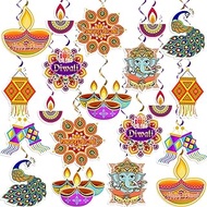 Diwali Decorations Happy Diwali Party Hanging Swirls Decor Indian Festival Diwali Themed Deepavali Hanging Swirls Party Supplies