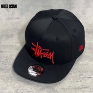 Mũ nón lưỡi trai Stussy snapback kaki logo thêu nổi - Nhật Quân Asia nhatquanasia