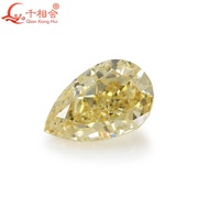 1.106ct GEMID Certified CVD Diamond Pear Cut Fancy Intense Yellow Color VS1 2EX Loose Lab Grown Cert